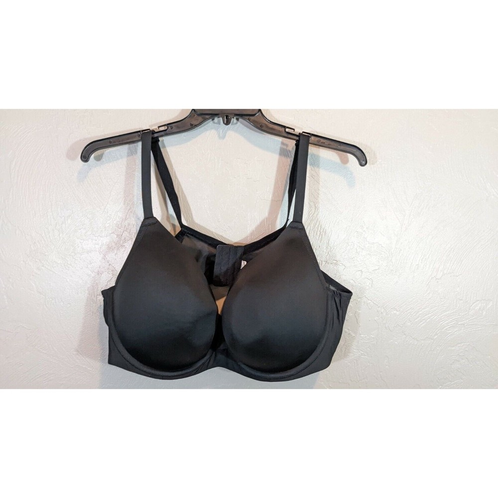 Cacique Womens Size 46DD Black Lightly Lined Full Coverage Underwire Bra